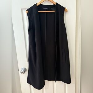 Marks & Spencer longline jacket vest size 16 sleeveless blazer black